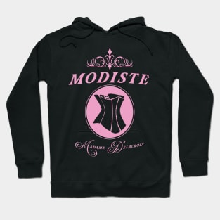 Modiste corset design, Madame Delacroix couturier to Bridgerton Society Hoodie